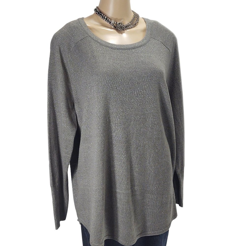 NWOT GLITTERY SILVER SWEATER